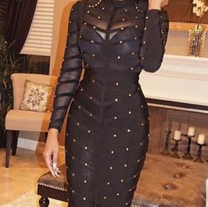 Studded bandage dress